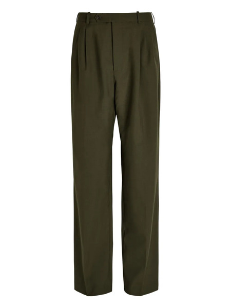  Ronny Kobo Pleated Tailored Trousers - Green 