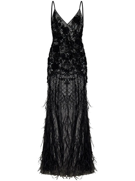  Room76 Semi-sheer Gown - Black 