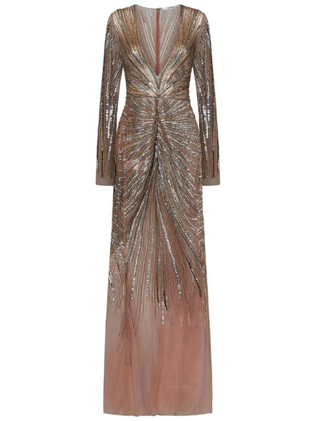  Room76 Sequin-embellished Gathered Dress - Neutrals 