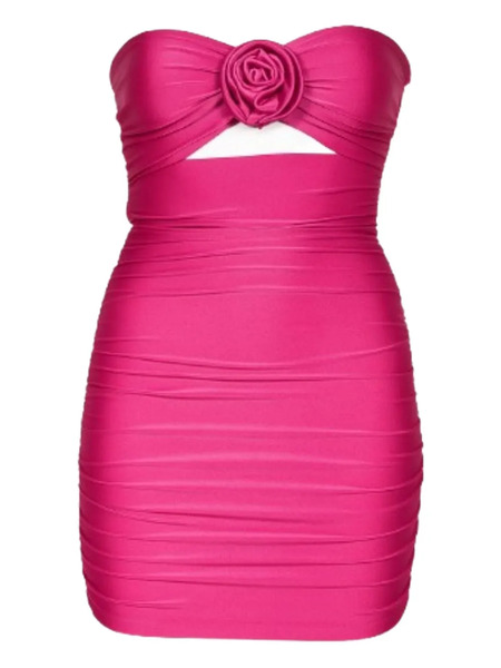  Room76 Strapless Rose-detail Mini Dress - Pink 