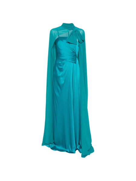 Rosa Clará Cape-effect Draped Gown - Blue 