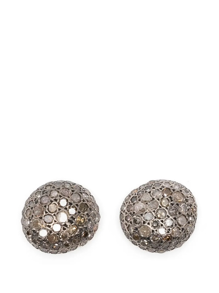  Rosa Maria Beenu Cognac-diamond Earrings - Silver 