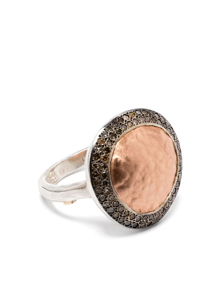  Rosa Maria 12k Rose Gold Diamond Cocktail Ring - Silver 
