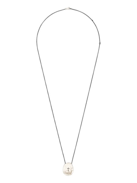  Rosa Maria Oval-pendant Necklace - Silver 