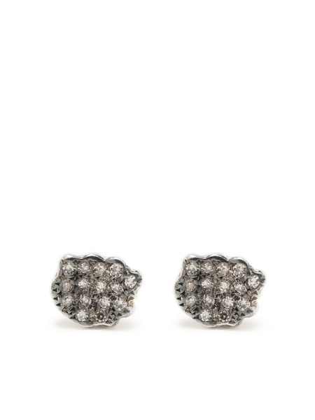  Rosa Maria Pavé Diamond Stud Earrings - Silver 