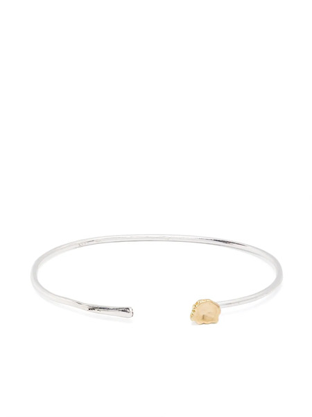  Rosa Maria Sterling Silver And 18k Yellow Gold Diamond Bangle 