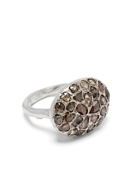  Rosa Maria Sterling Silver Diamond Cocktail Ring 