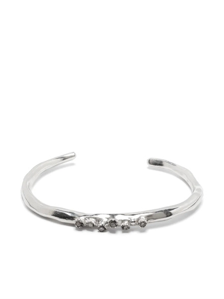  Rosa Maria Sterling Silver Diamond Cuff Bracelet 