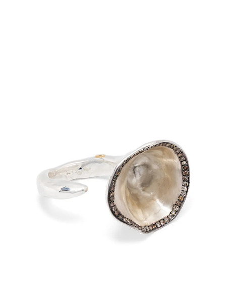  Rosa Maria Sterling Silver Saxo Diamond Ring 