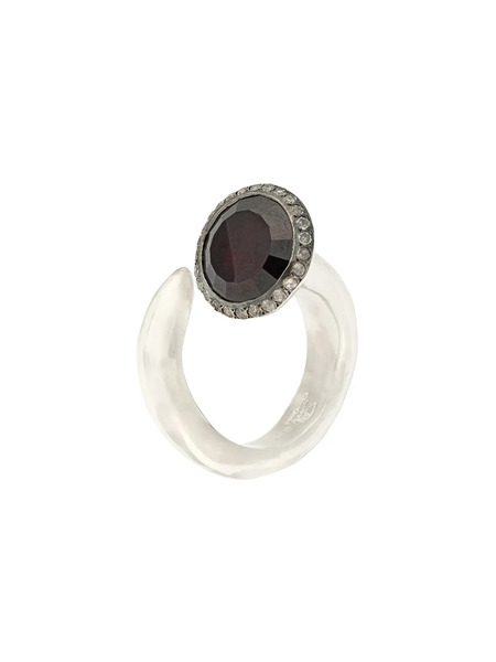  Rosa Maria Studded Ring - Silver 