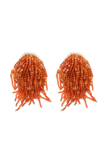 Rosantica Beaded Tassel Earrings - Orange 