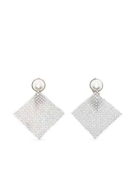  Rosantica Frizz Embellished Clip-on Earrings - Silver 