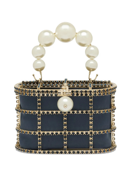  Rosantica Mini Holli Blue Pearl-embellished Mini Bag 