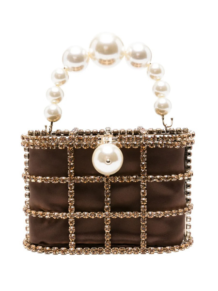  Rosantica Mini Holli Crystal-embellished Bucket Bag - Brown 
