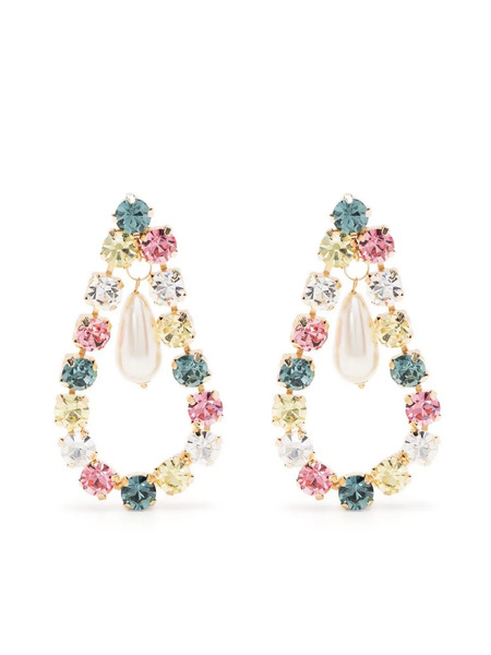  Rosantica Pastello Crystal-embellished Teardrop Earrings - Gold 