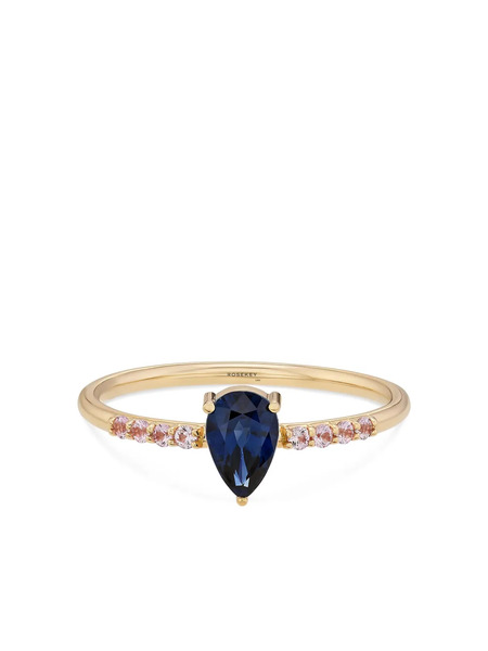  Rosekey 18k Rose Gold Pixies Sapphire Ring - Blue 
