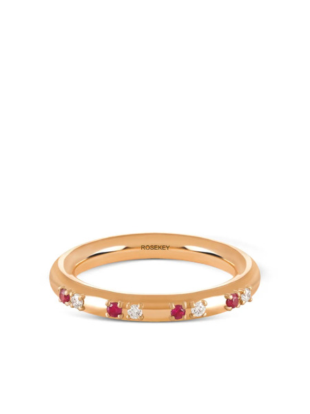  Rosekey 18k Rose Gold Ruby Diamond Ring 