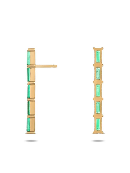  Rosekey 18k Yellow Gold Emerald Baguette Earrings 