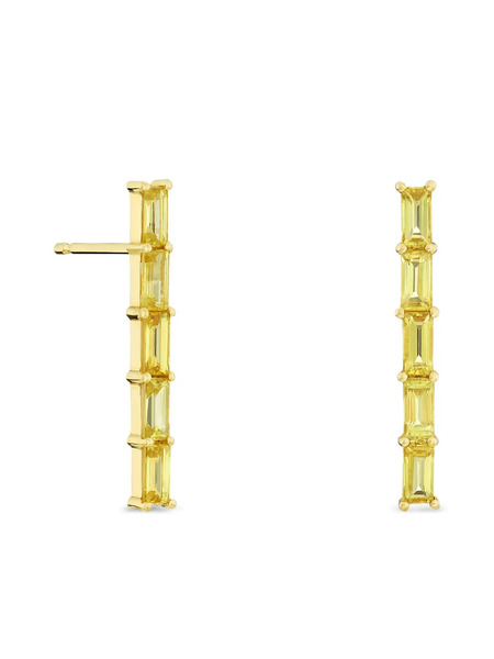  Rosekey 18k Yellow Gold Whistle Sapphire Earrings 