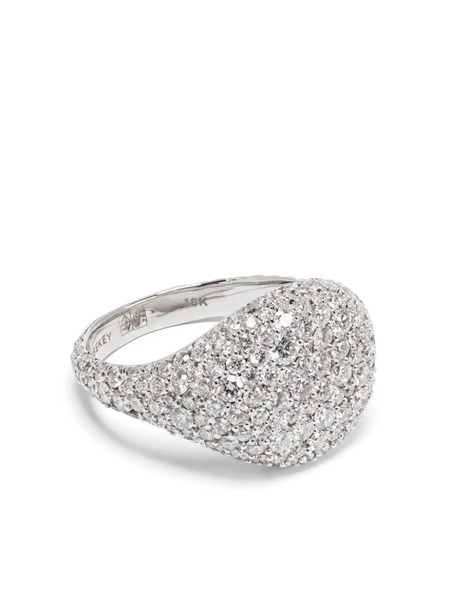  Rosekey 18kt White Gold Diamond Pavé Ring - Silver 