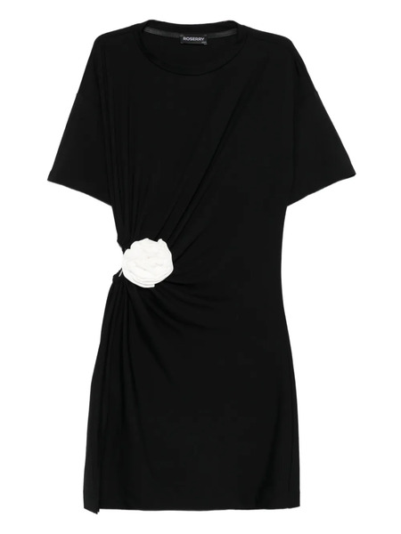  Roserry Carmen Rose-embellished Twisted Mini Dress - Black 
