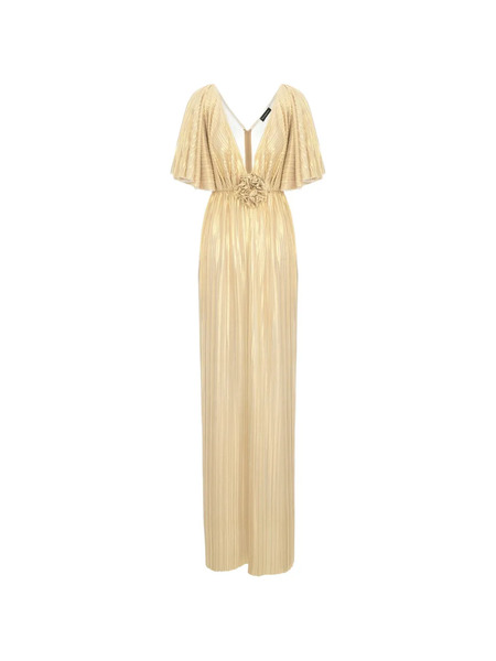  Roserry Florence Floral-appliqué Dress - Gold 
