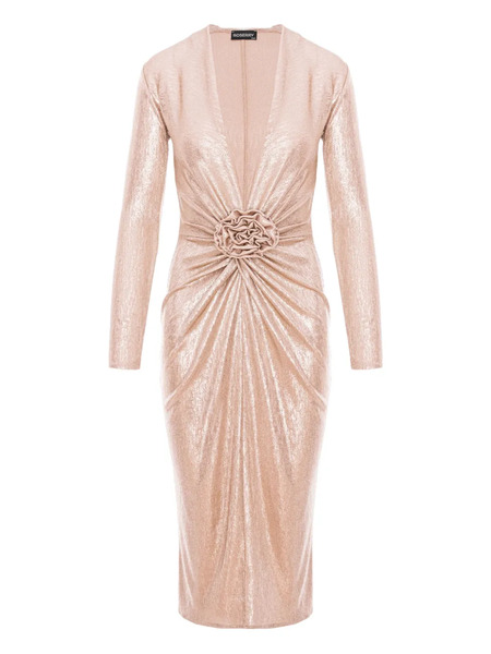  Roserry Mallorca Floral-detail Midi Dress - Neutrals 