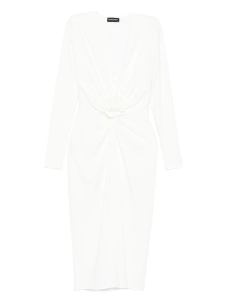  Roserry Mallorca Twist-front Midi Dress - White 