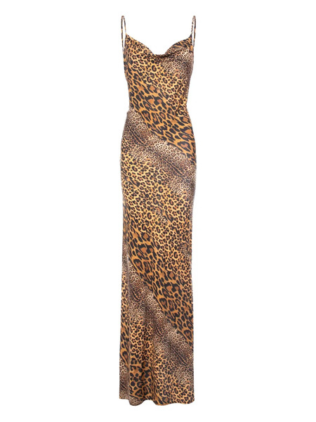  Roserry Margot Cowl-neck Printed Maxi Dress - Neutrals 