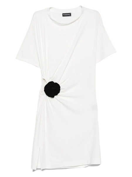  Roserry Rose-detail Mini Dress - White 