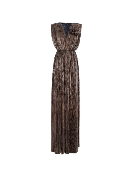  Roserry Sicily Sleeveless V-neck Maxi Dress - Gold 
