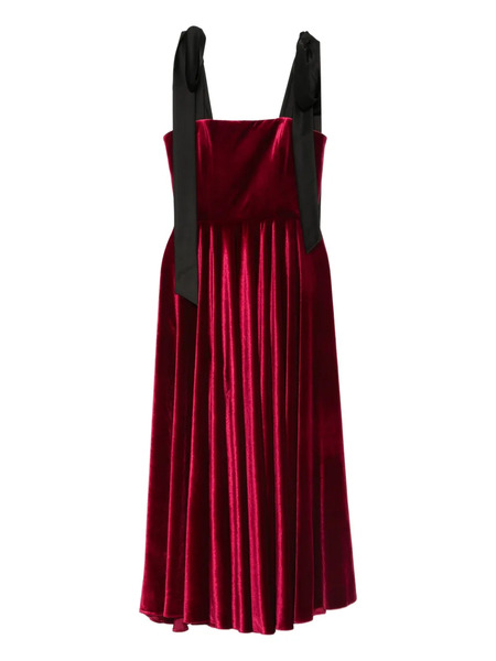  Roserry Square-neck Midi Dress - Red 