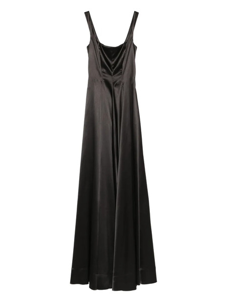  Roserry Square-neckline Maxi Dress - Black 