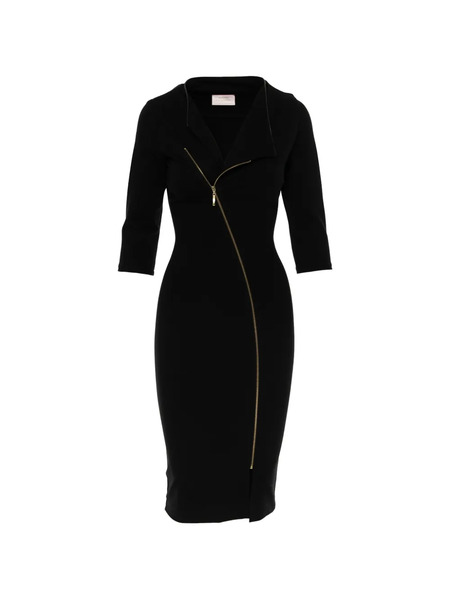  Roserry Zip-fastening Midi Dress - Black 