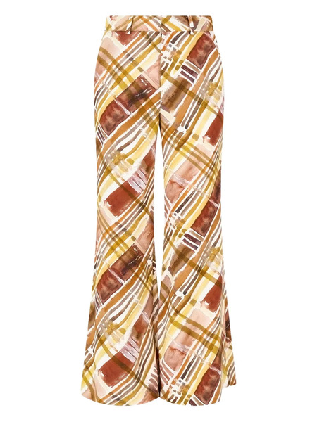 Rosie Assoulin Abstract-print Trousers - Brown 