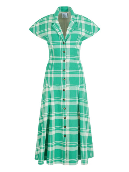  Rosie Assoulin Blazer Plaid Midi Dress - Green 