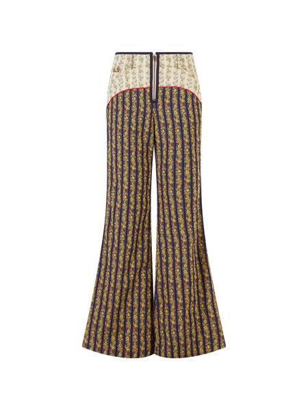  Rosie Assoulin Floral-print Flared Trousers - Blue 