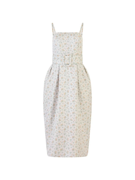  Rosie Assoulin Floral-print Midi Dress - Neutrals 