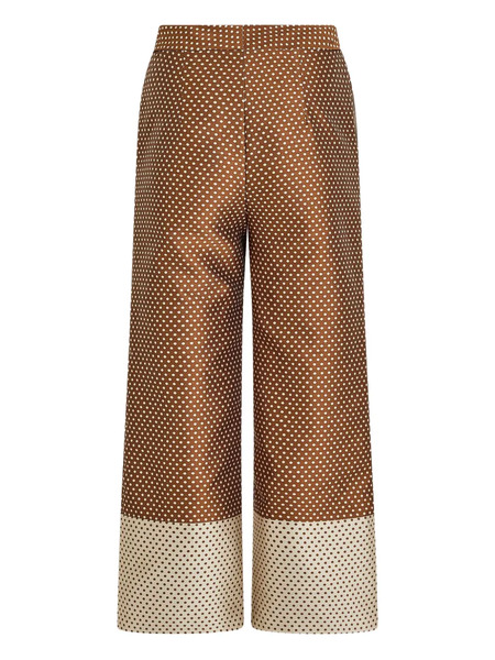  Rosie Assoulin Polka-dot Jacquard Trousers - Brown 