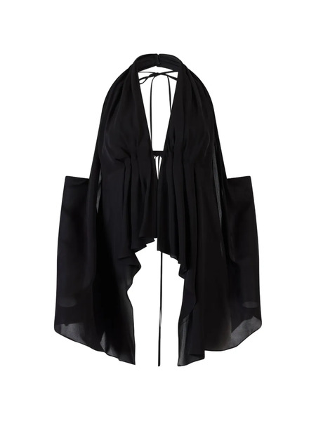  Rosie Assoulin Ruffled Halter Top - Black 