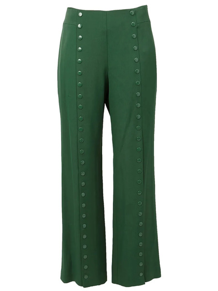  Rosie Assoulin Studded Wide Leg Trousers - Green 