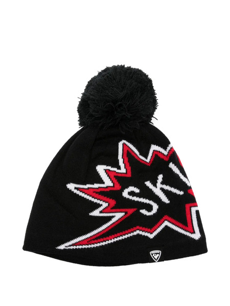  Rossignol Kids Pom-pom Knitted Beanie - Black 