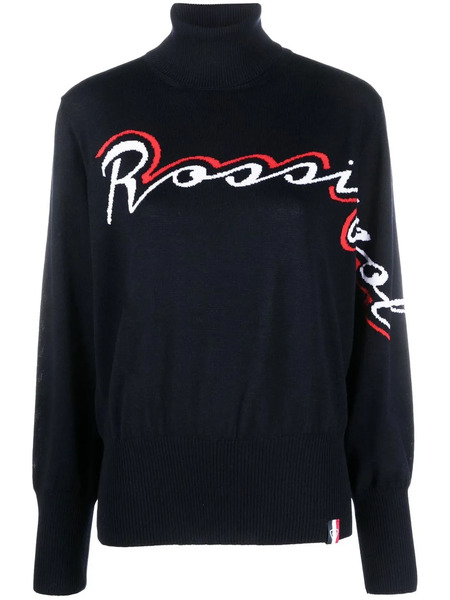  Rossignol Logo-intarsia Merino Wool-blend Jumper - Blue 