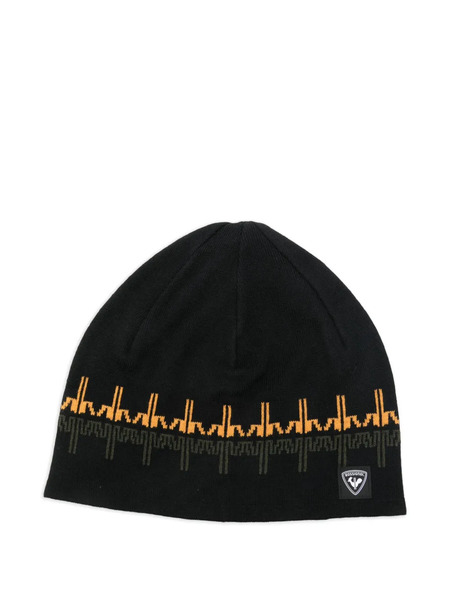 Rossignol Patterned-intarsia Beanie - Black 