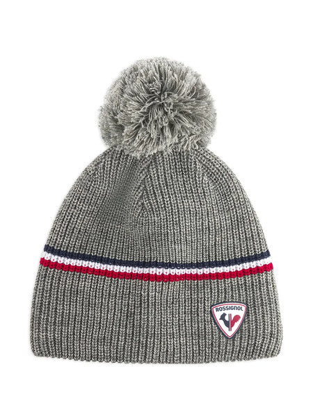  Rossignol Pompom-detail Beanie Hat - Grey 