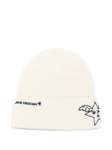  Rossignol X Jcc Embroidered Ribbed Beanie - White 