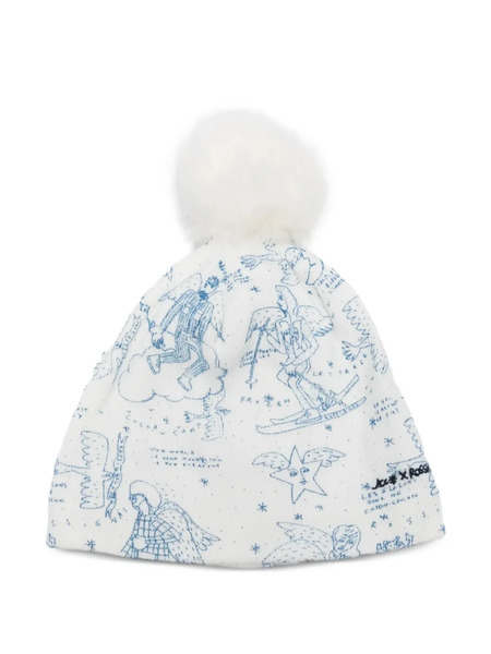 Rossignol X Jcc Pompom-detail Printed Beanie - White 