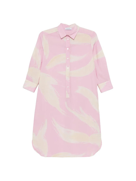  Rosso 35 Printed Midi Shirt Dress - Pink 