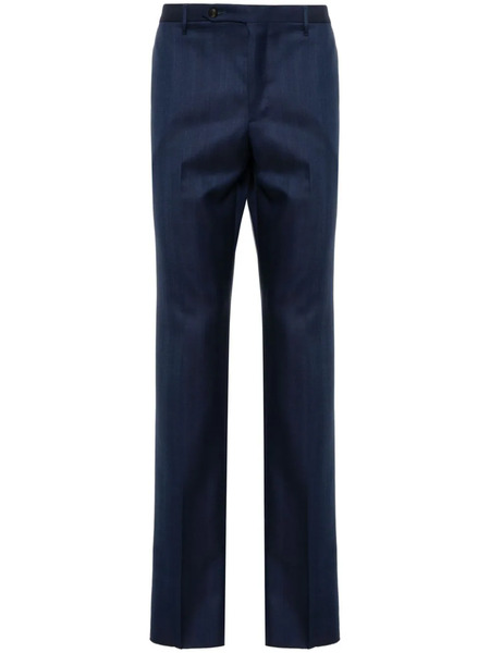  Rota Herringbone Wool Trousers - Blue 