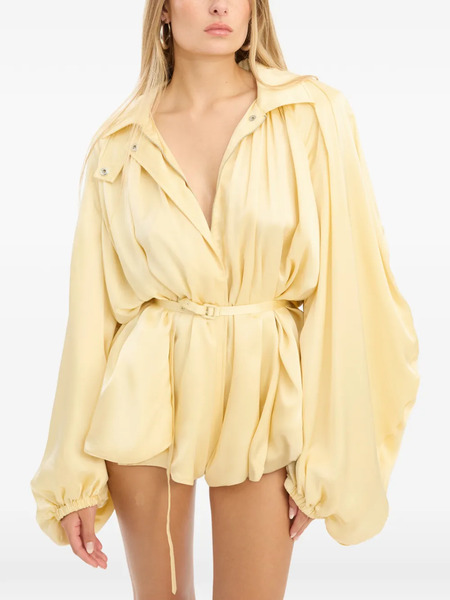  Rotate Birger Christensen Balloon-sleeve Playsuit - Yellow 
